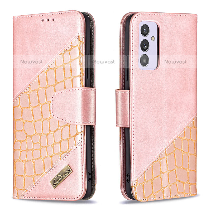 Leather Case Stands Flip Cover Holder B03F for Samsung Galaxy Quantum2 5G