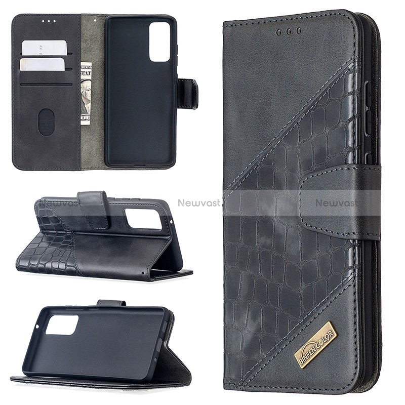 Leather Case Stands Flip Cover Holder B03F for Samsung Galaxy S20 FE 4G