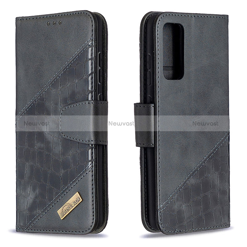 Leather Case Stands Flip Cover Holder B03F for Samsung Galaxy S20 FE 5G