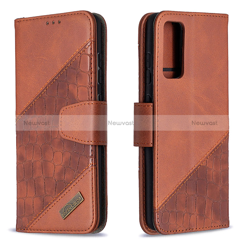 Leather Case Stands Flip Cover Holder B03F for Samsung Galaxy S20 FE 5G