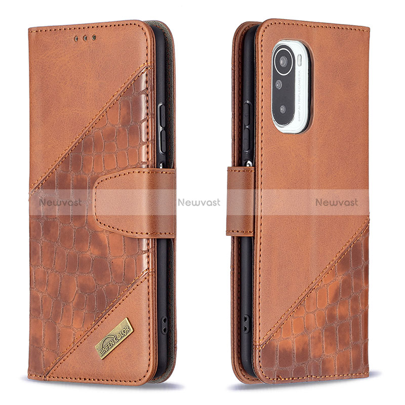 Leather Case Stands Flip Cover Holder B03F for Xiaomi Mi 11i 5G