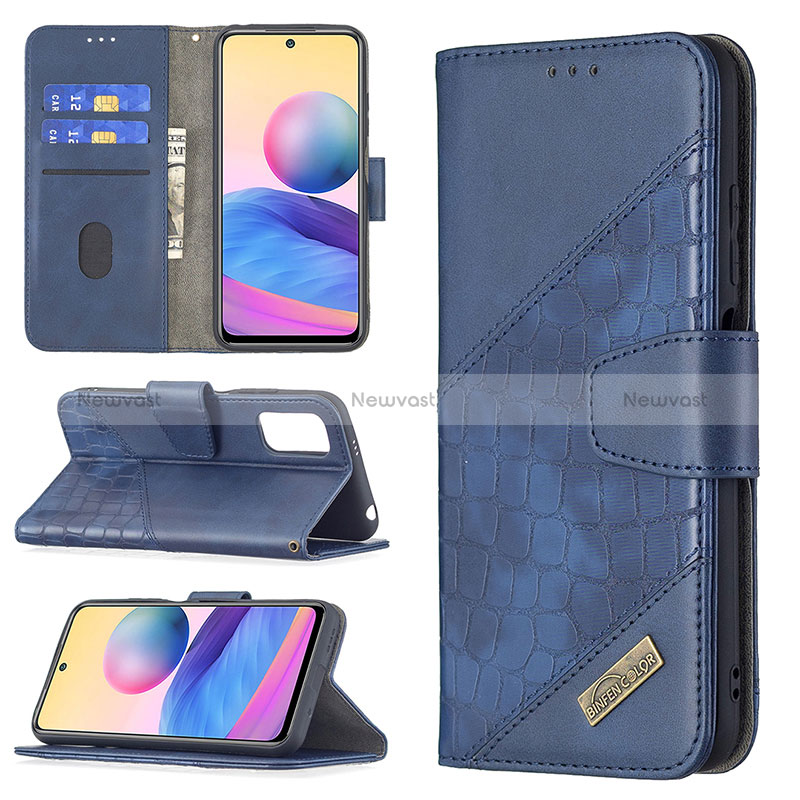 Leather Case Stands Flip Cover Holder B03F for Xiaomi POCO M3 Pro 5G