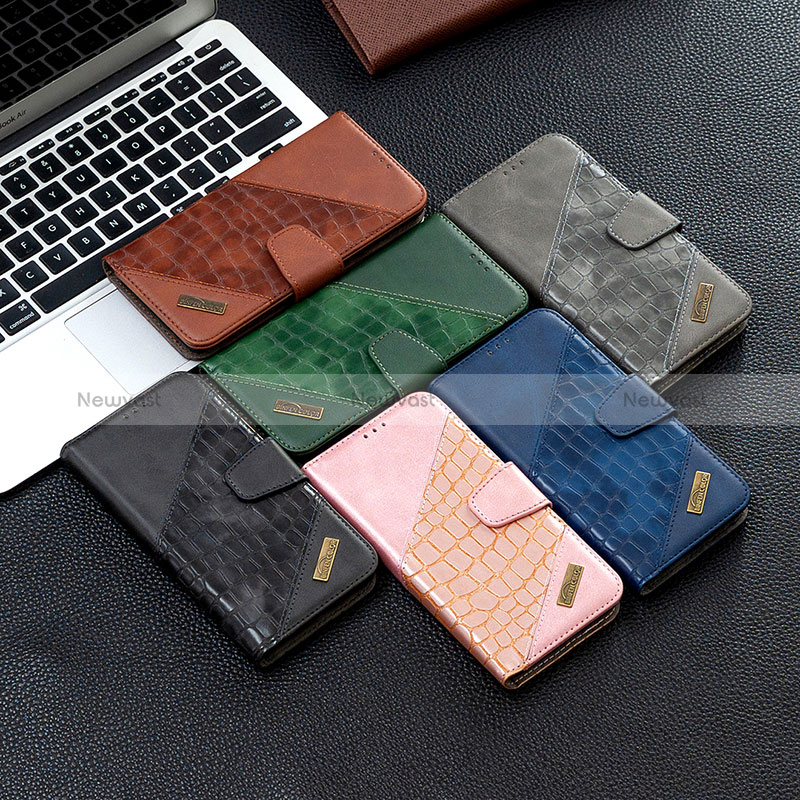 Leather Case Stands Flip Cover Holder B03F for Xiaomi Poco M4 Pro 4G