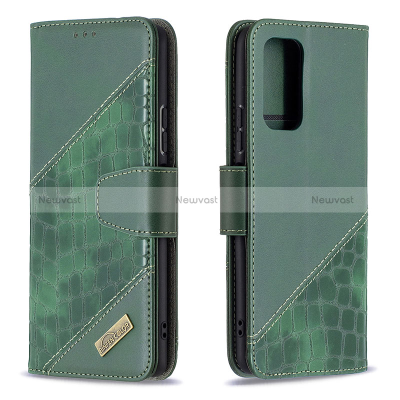 Leather Case Stands Flip Cover Holder B03F for Xiaomi Redmi Note 10 Pro Max