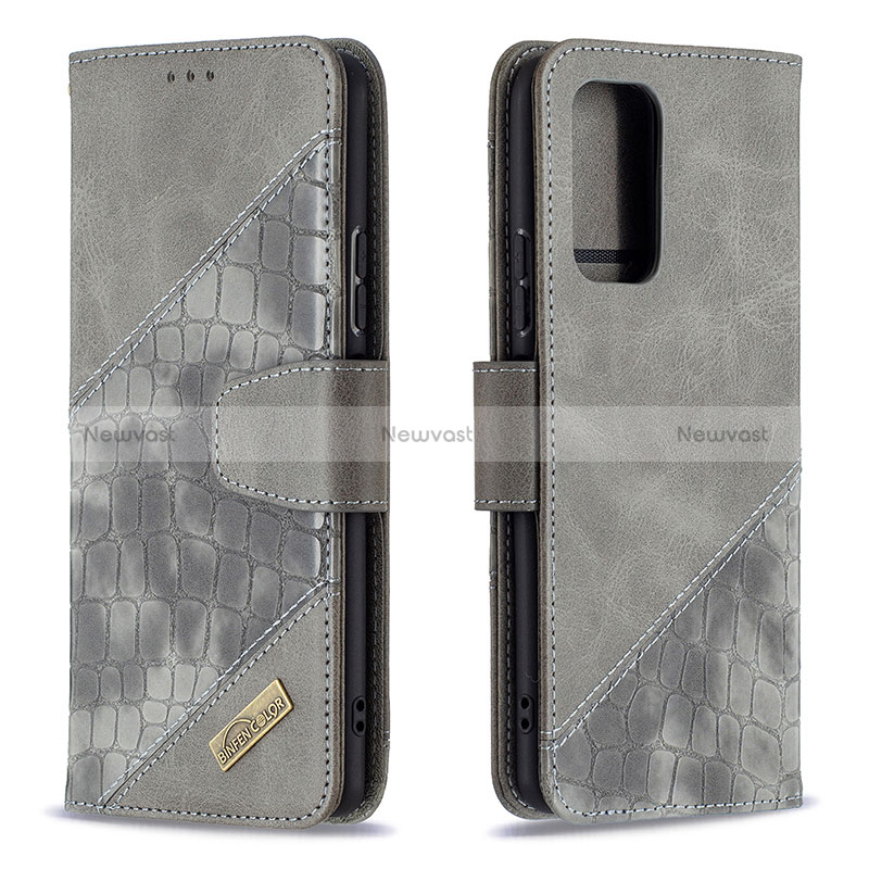 Leather Case Stands Flip Cover Holder B03F for Xiaomi Redmi Note 10 Pro Max