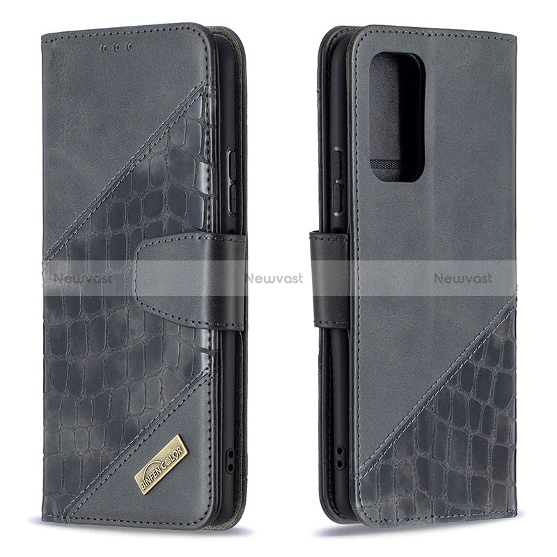 Leather Case Stands Flip Cover Holder B03F for Xiaomi Redmi Note 10 Pro Max