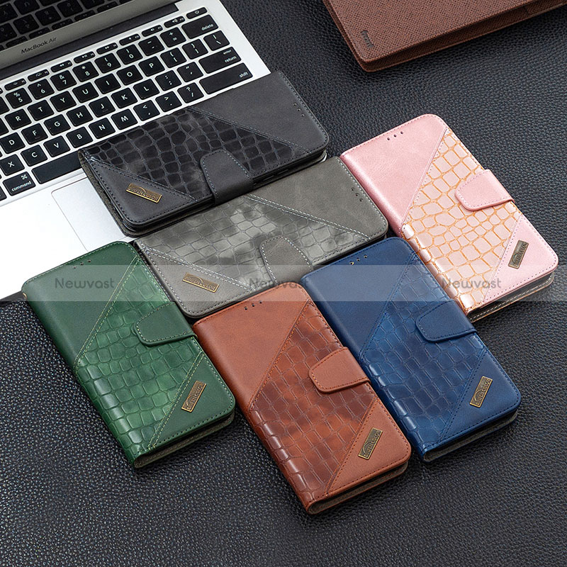 Leather Case Stands Flip Cover Holder B03F for Xiaomi Redmi Note 10 Pro Max