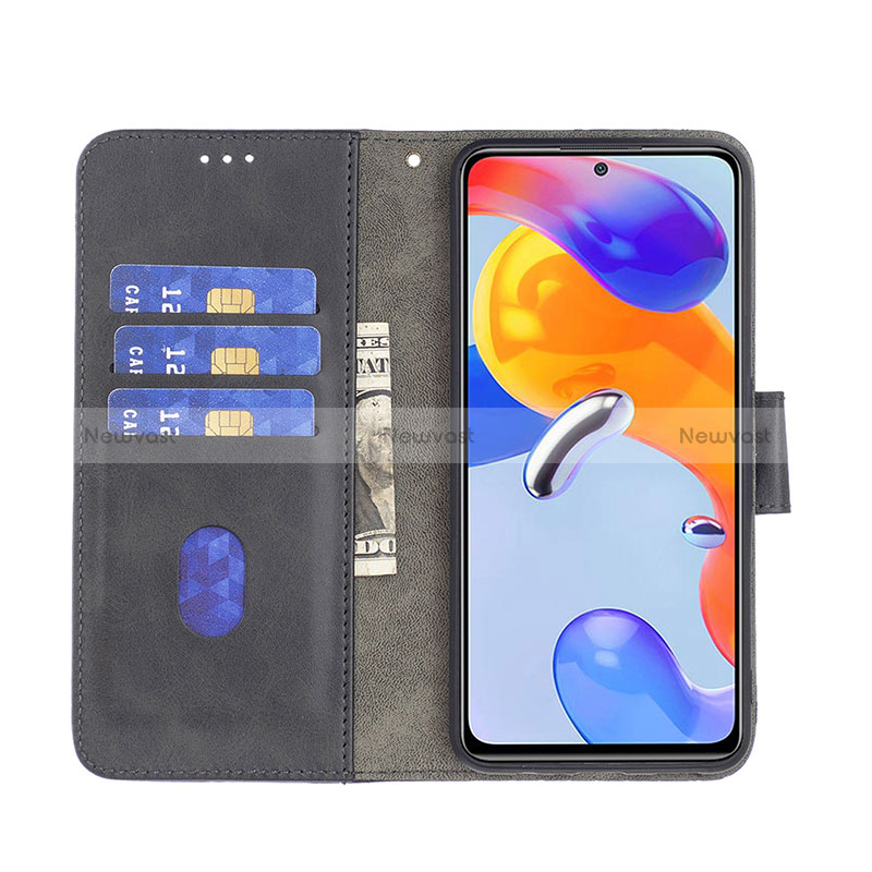 Leather Case Stands Flip Cover Holder B03F for Xiaomi Redmi Note 11 Pro 4G