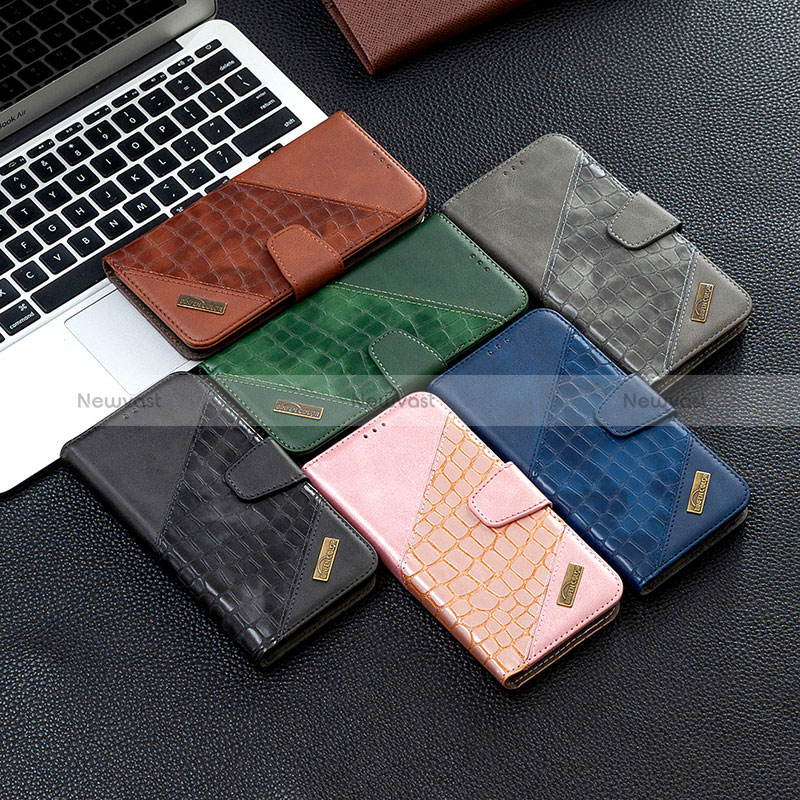 Leather Case Stands Flip Cover Holder B03F for Xiaomi Redmi Note 11 Pro 5G