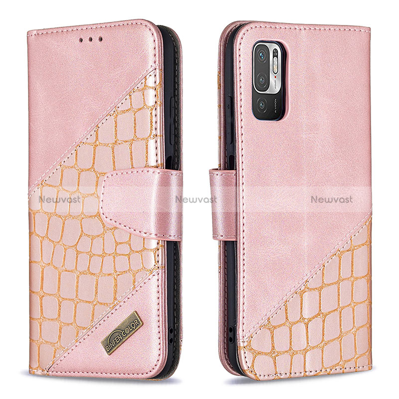 Leather Case Stands Flip Cover Holder B03F for Xiaomi Redmi Note 11 SE 5G