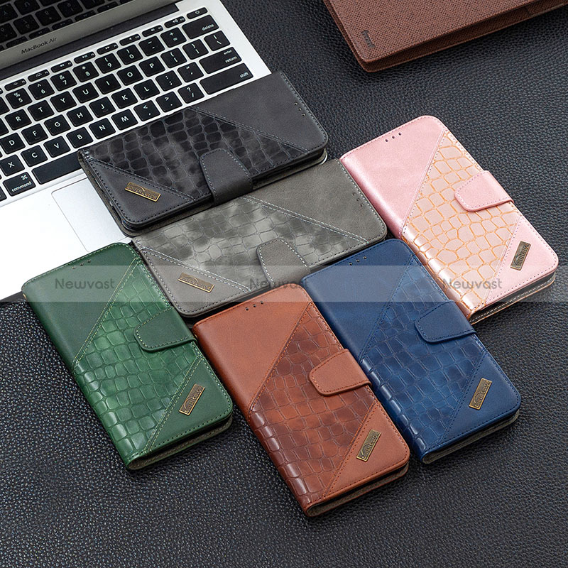 Leather Case Stands Flip Cover Holder B03F for Xiaomi Redmi Note 11 SE India 4G