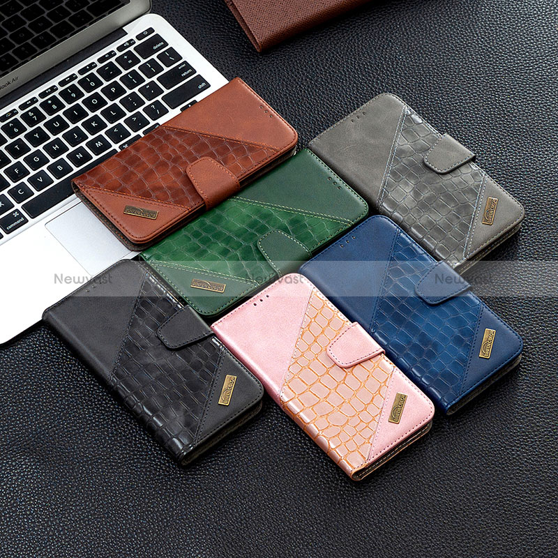 Leather Case Stands Flip Cover Holder B03F for Xiaomi Redmi Note 11E Pro 5G