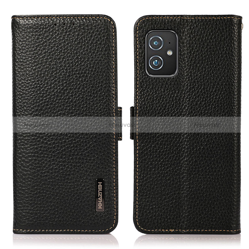 Leather Case Stands Flip Cover Holder B03H for Asus ZenFone 8 Mini Black