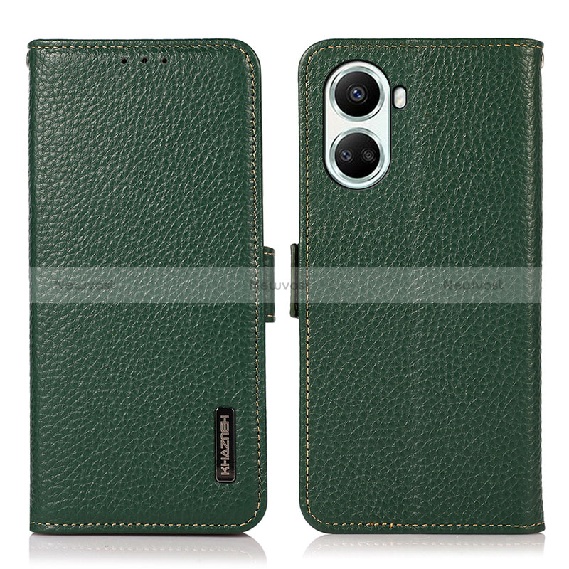 Leather Case Stands Flip Cover Holder B03H for Huawei Nova 10 SE Green