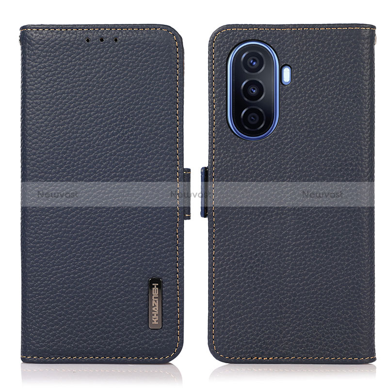 Leather Case Stands Flip Cover Holder B03H for Huawei Nova Y70