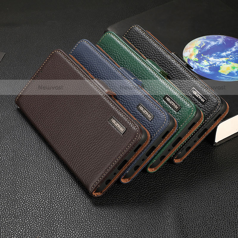 Leather Case Stands Flip Cover Holder B03H for Motorola Moto E30