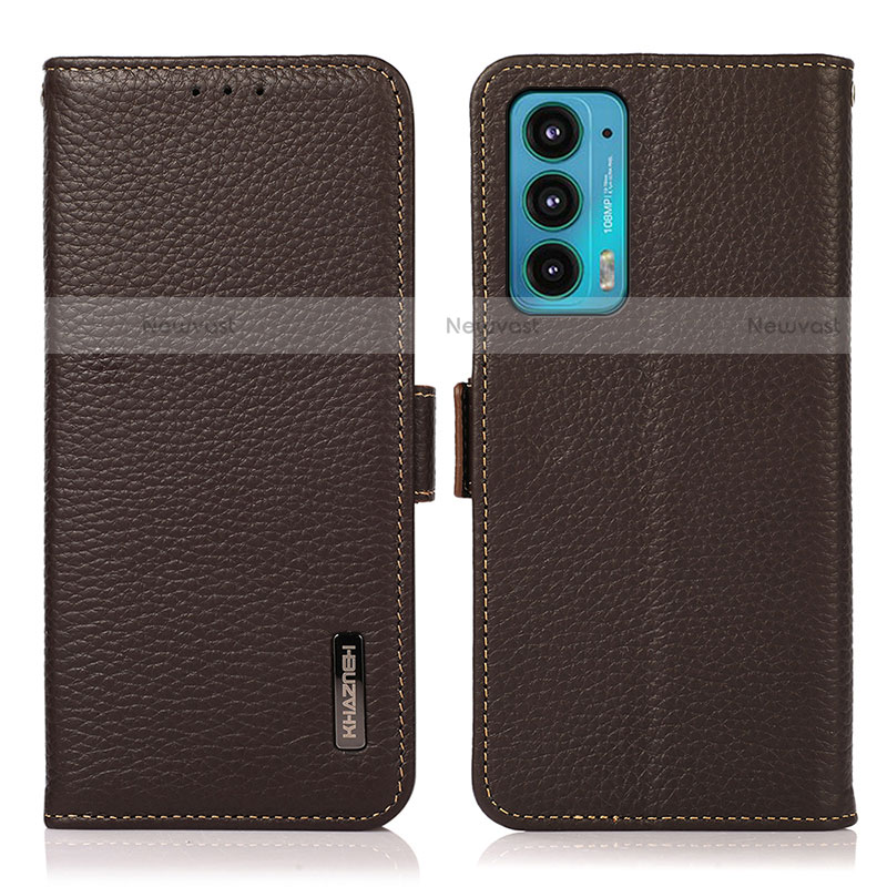 Leather Case Stands Flip Cover Holder B03H for Motorola Moto Edge Lite 5G