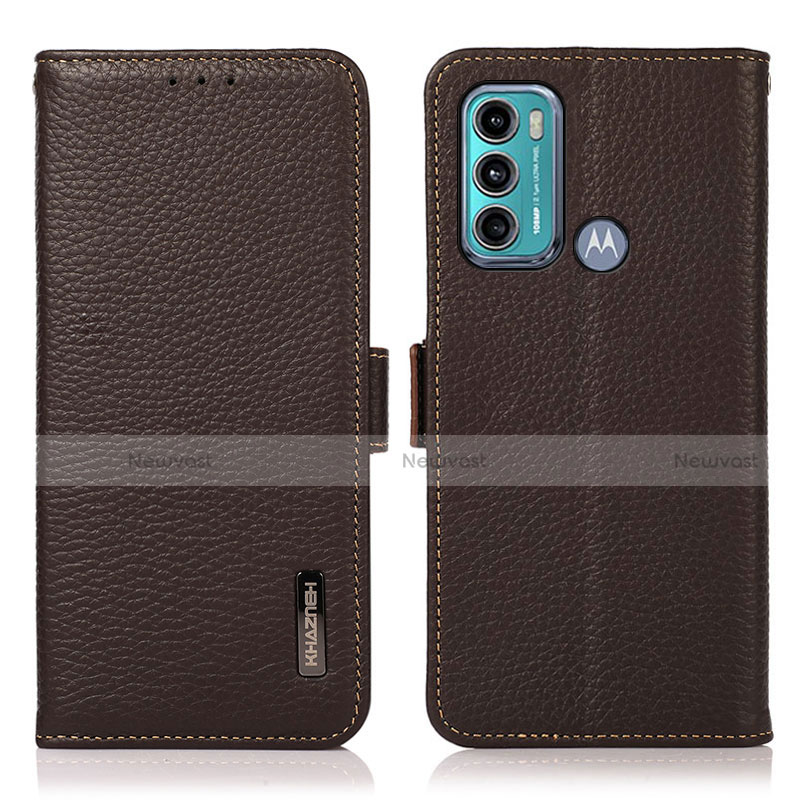 Leather Case Stands Flip Cover Holder B03H for Motorola Moto G40 Fusion