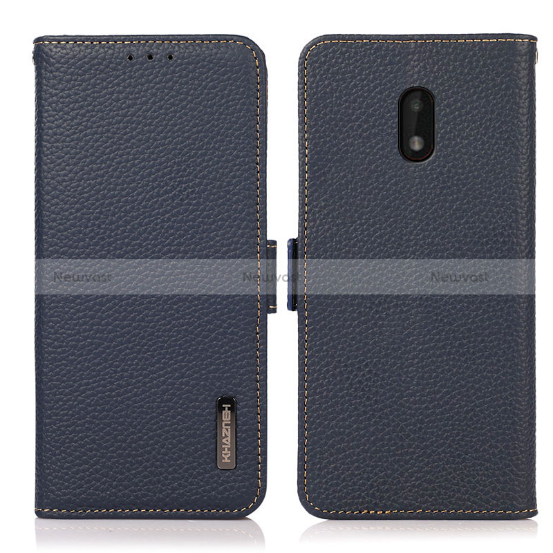 Leather Case Stands Flip Cover Holder B03H for Nokia C01 Plus Blue