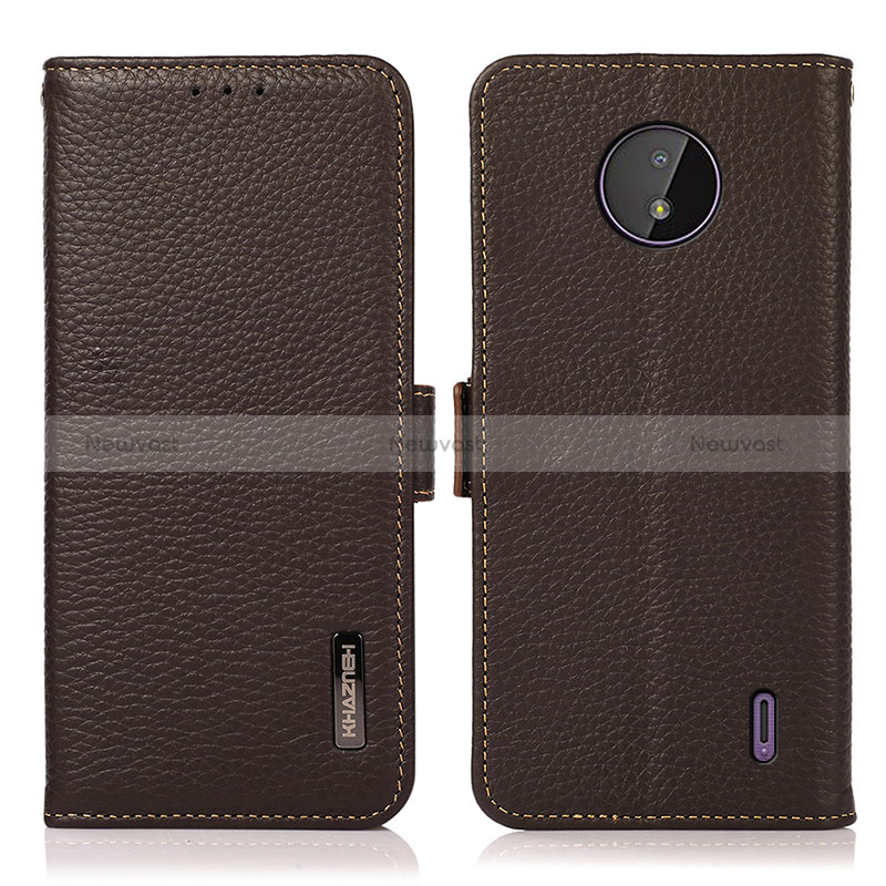 Leather Case Stands Flip Cover Holder B03H for Nokia C10