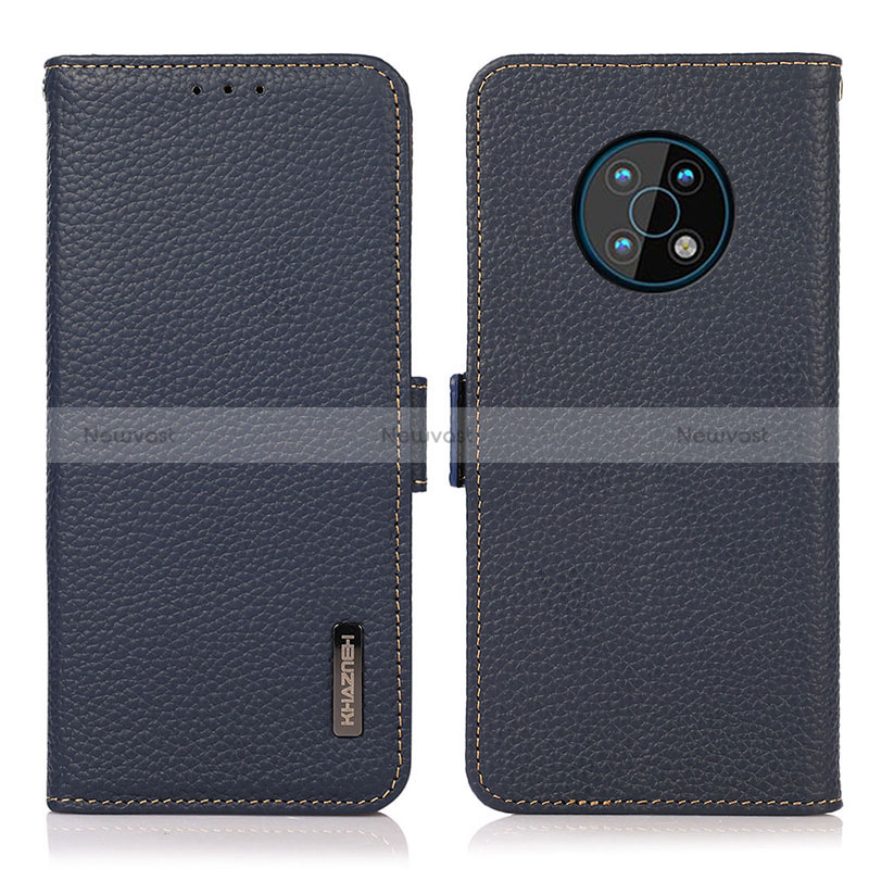 Leather Case Stands Flip Cover Holder B03H for Nokia G50 5G Blue