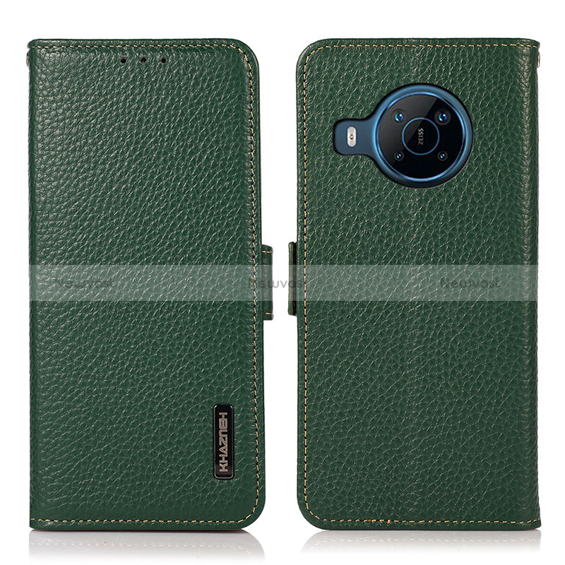 Leather Case Stands Flip Cover Holder B03H for Nokia X100 5G Green