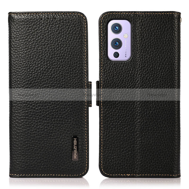 Leather Case Stands Flip Cover Holder B03H for OnePlus 9 5G