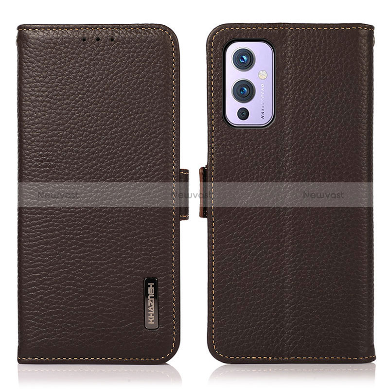 Leather Case Stands Flip Cover Holder B03H for OnePlus 9 5G