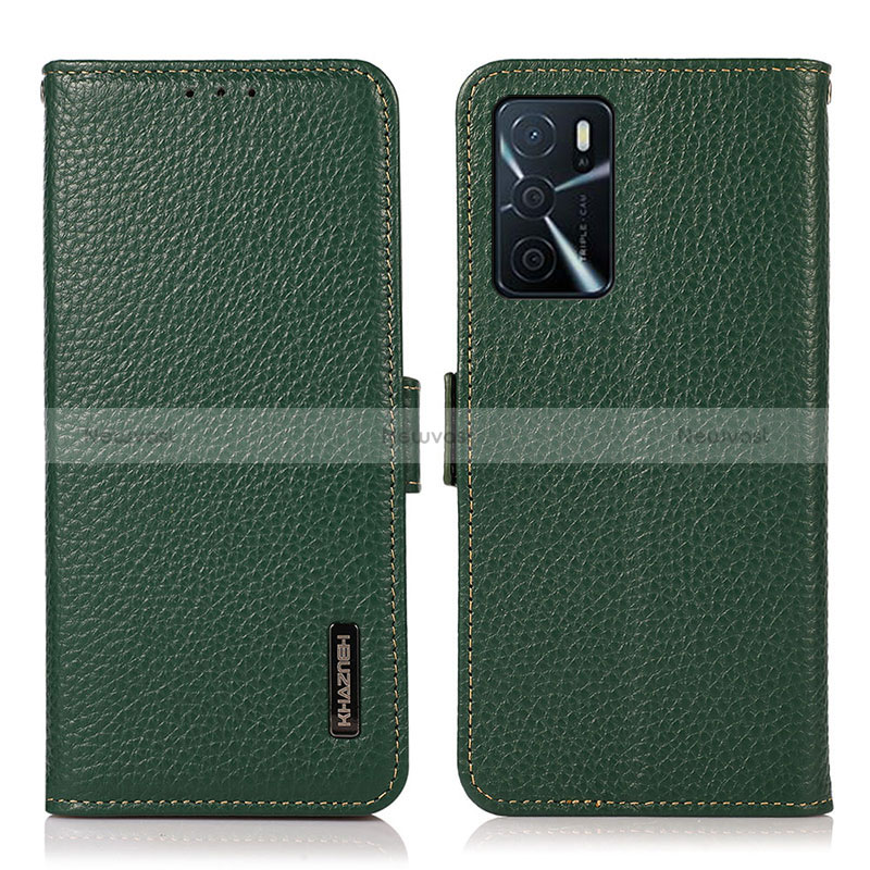 Leather Case Stands Flip Cover Holder B03H for Oppo A54s