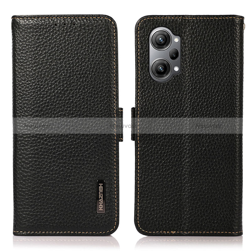 Leather Case Stands Flip Cover Holder B03H for Oppo K10 Pro 5G Black