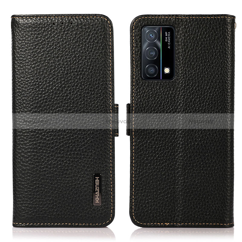 Leather Case Stands Flip Cover Holder B03H for Oppo K9 5G