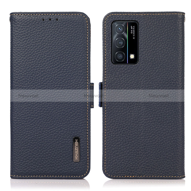 Leather Case Stands Flip Cover Holder B03H for Oppo K9 5G