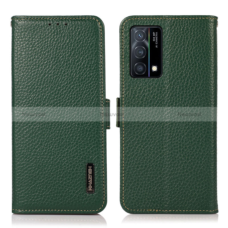 Leather Case Stands Flip Cover Holder B03H for Oppo K9 5G