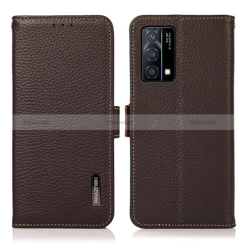 Leather Case Stands Flip Cover Holder B03H for Oppo K9 5G