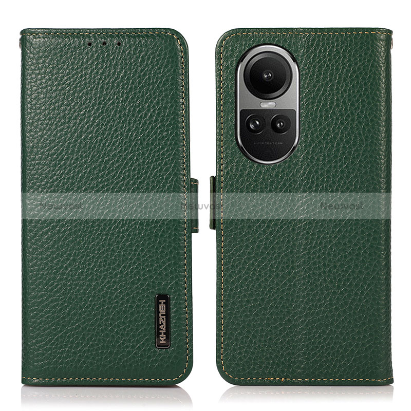 Leather Case Stands Flip Cover Holder B03H for Oppo Reno10 5G