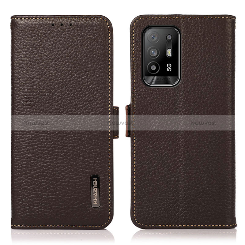 Leather Case Stands Flip Cover Holder B03H for Oppo Reno5 F