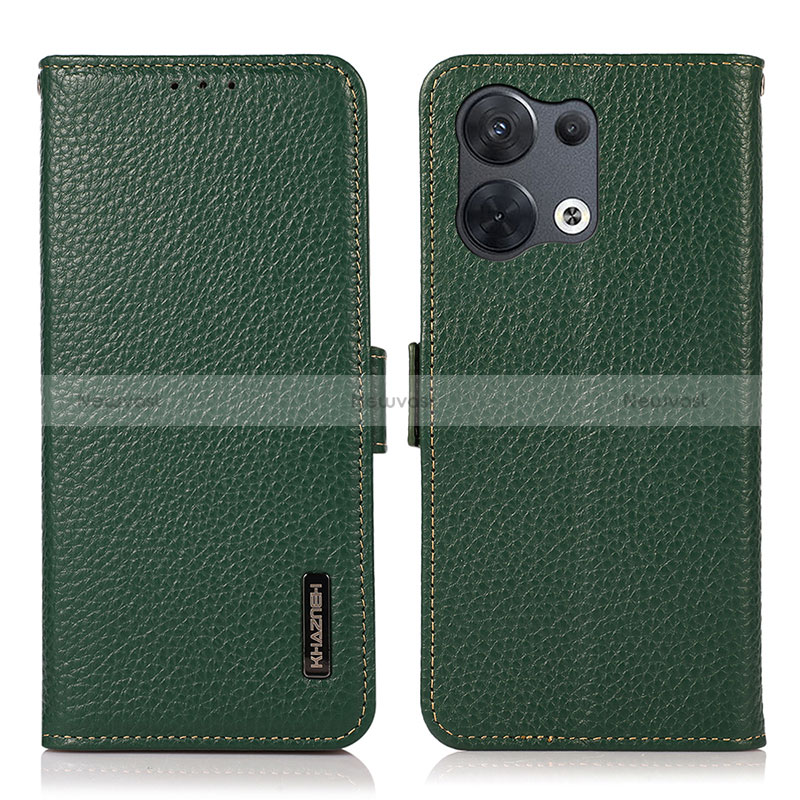 Leather Case Stands Flip Cover Holder B03H for Oppo Reno8 5G