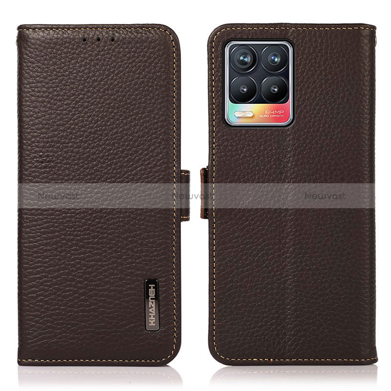 Leather Case Stands Flip Cover Holder B03H for Realme 8 Pro