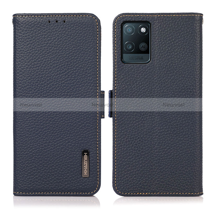 Leather Case Stands Flip Cover Holder B03H for Realme V11s 5G Blue