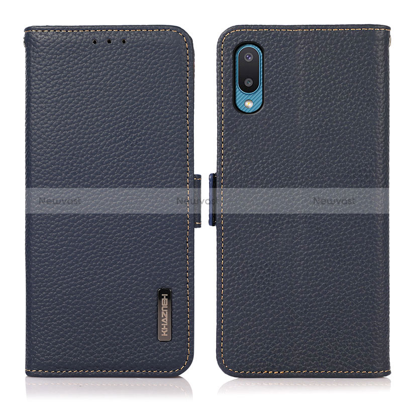 Leather Case Stands Flip Cover Holder B03H for Samsung Galaxy A02