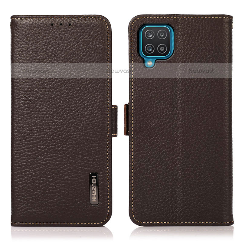 Leather Case Stands Flip Cover Holder B03H for Samsung Galaxy A12