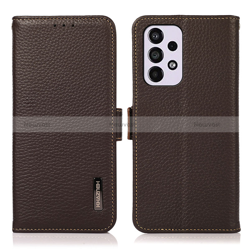 Leather Case Stands Flip Cover Holder B03H for Samsung Galaxy A33 5G