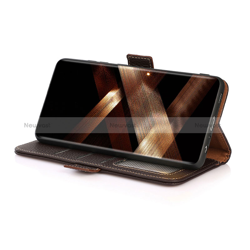 Leather Case Stands Flip Cover Holder B03H for Samsung Galaxy S24 Ultra 5G