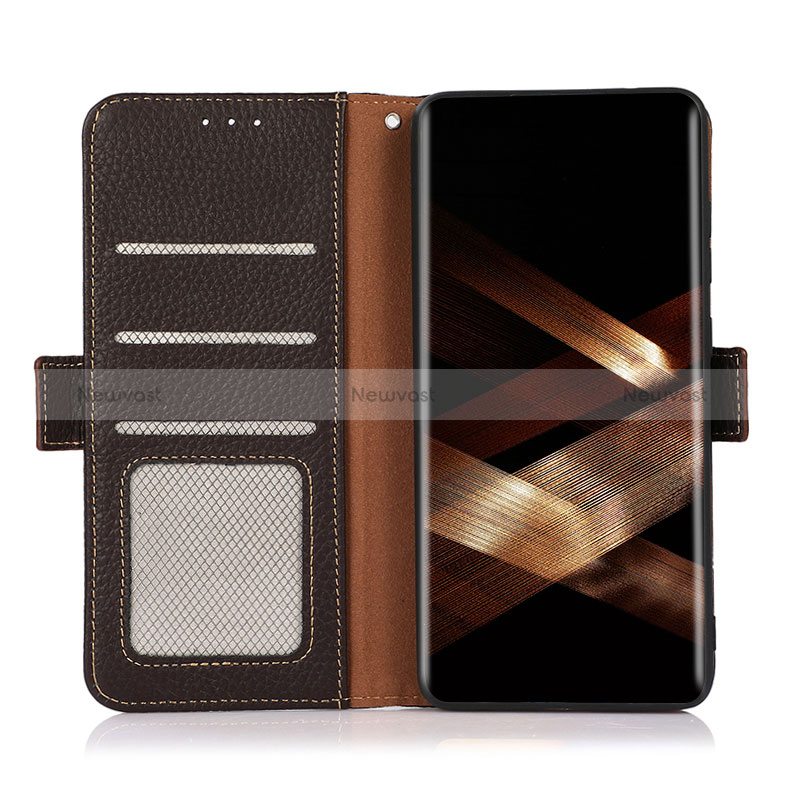 Leather Case Stands Flip Cover Holder B03H for Samsung Galaxy S25 Ultra 5G