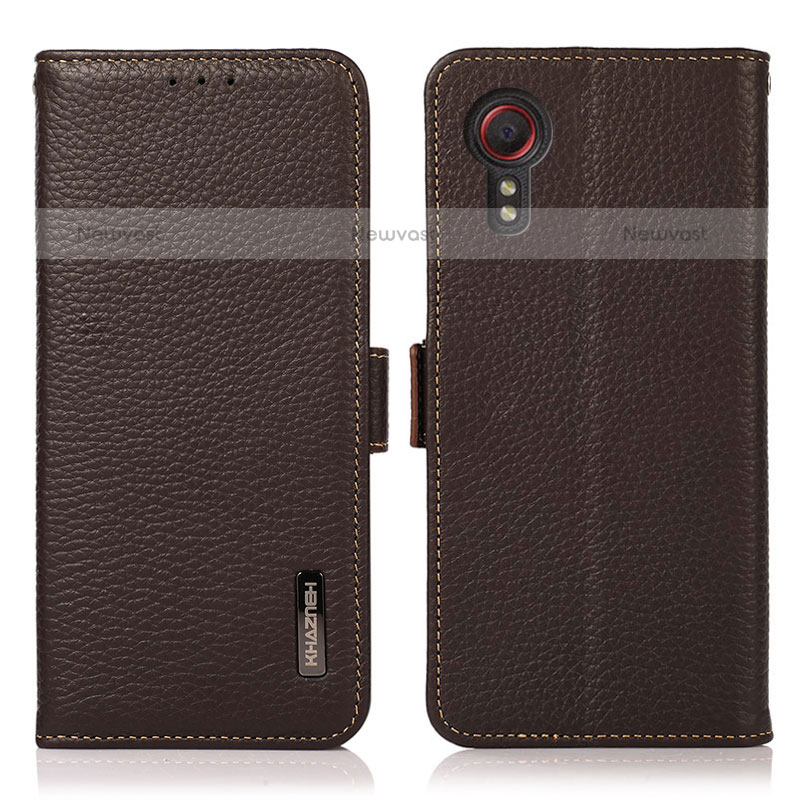 Leather Case Stands Flip Cover Holder B03H for Samsung Galaxy XCover 5 SM-G525F