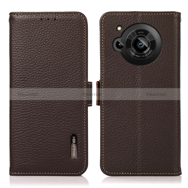 Leather Case Stands Flip Cover Holder B03H for Sharp Aquos R7s