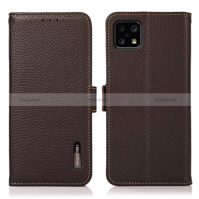 Leather Case Stands Flip Cover Holder B03H for Sharp Aquos Sense4