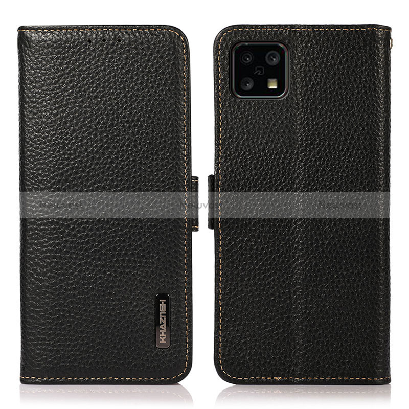 Leather Case Stands Flip Cover Holder B03H for Sharp Aquos Sense4 Basic