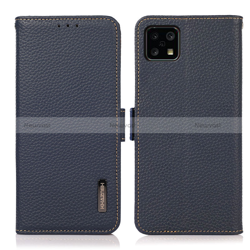 Leather Case Stands Flip Cover Holder B03H for Sharp Aquos Sense4 Basic