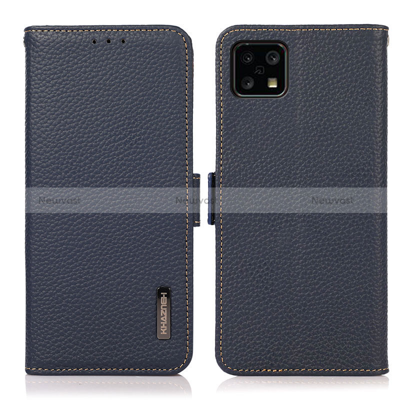 Leather Case Stands Flip Cover Holder B03H for Sharp Aquos Sense4 Lite